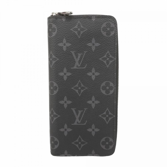 Louis Vuitton Black Vertical Zippy Black Eclipse Monogram Wallet - Picture 1 of 9